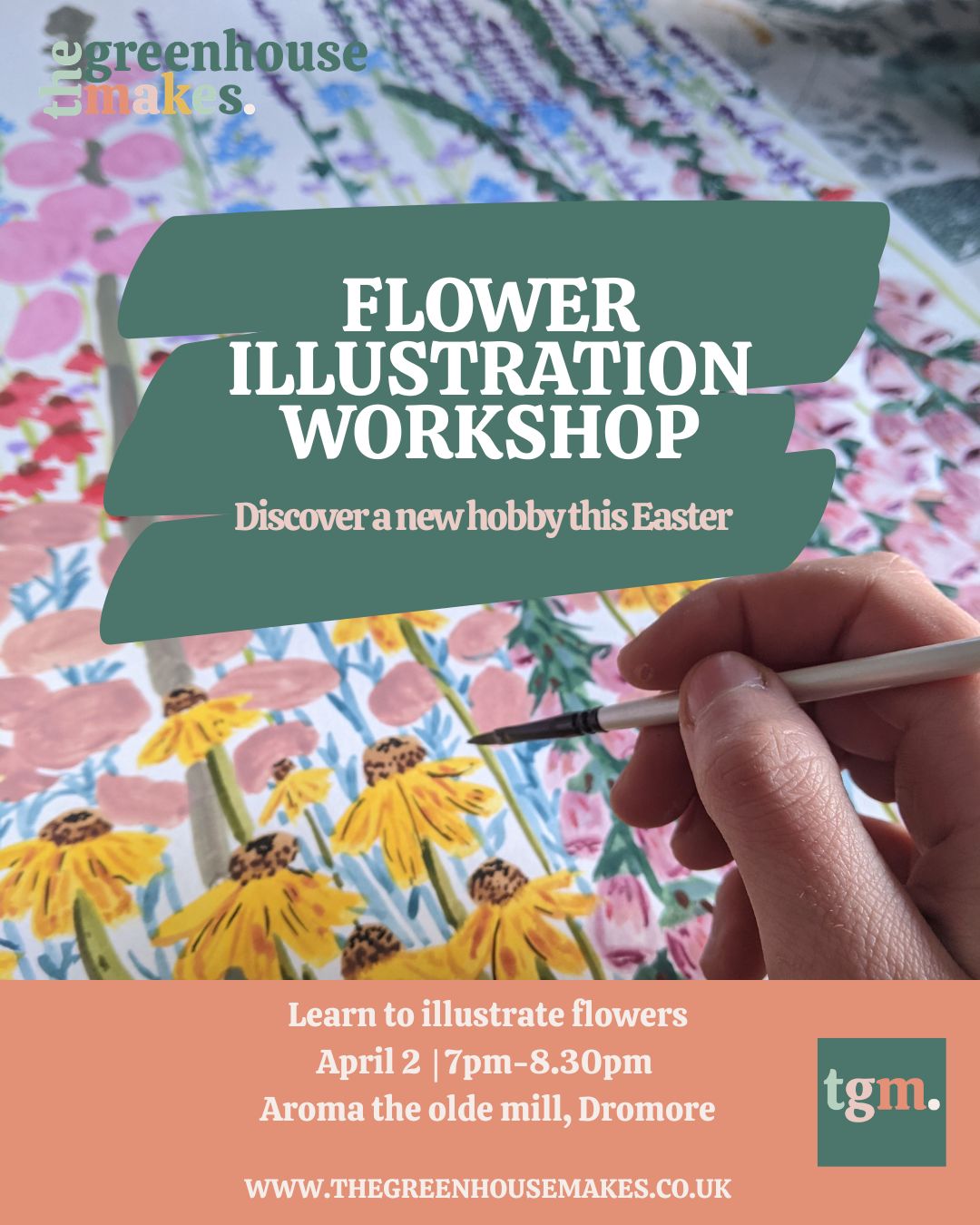 Flower Illustration Workshop | Thursday 2 April 7-8.30pm