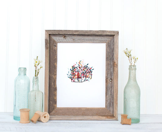 Original Greenhouse Pretty | Screenprint | Lino Print | A5