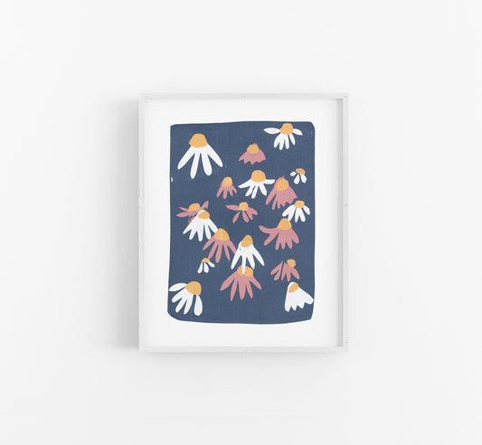 Original Coneflowers | Screenprint | A5