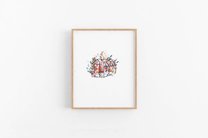 Original Greenhouse Pretty | Screenprint | Lino Print | A5