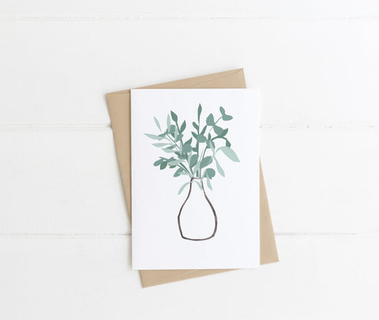 Eucalyptus Vase | A6 Card