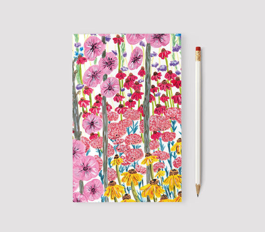 Floral Garden A5 Lined Notebook | Lined Book | Flower Notebook | Stationery | Planner | Notes