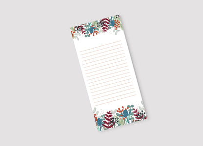 Magnetic List Notepad | Winter | Stationery | Floral Tear Off Notes
